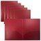 Better Office Products 2 Pocket Heavyweight Plastic Folder Portfolio, Letter Size, Burgundy Red, 24PK 86515 - alternate 1